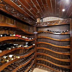 teak wine cellar