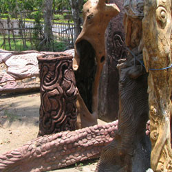 Hand-carved Teak Wood