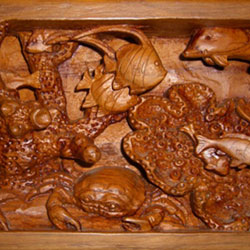 Hand-carved Teak Mantle