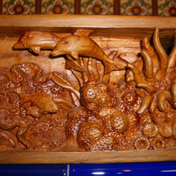 Hand-carved Teak Mantle