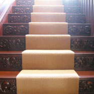 custom hand-carved staircase