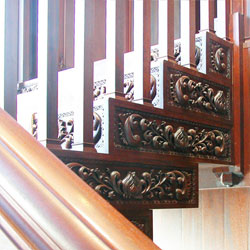 Custom Hand-Carved Staircase